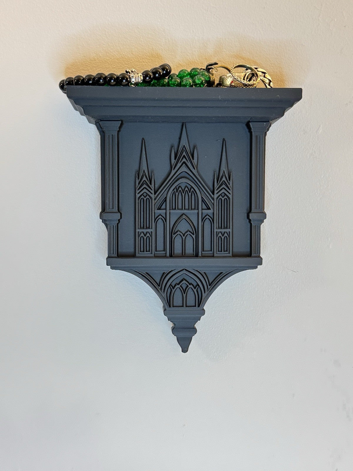 Gothic Cathedral Wall Shelf – Dark Decor Display Shelf | Gothic Home Decor