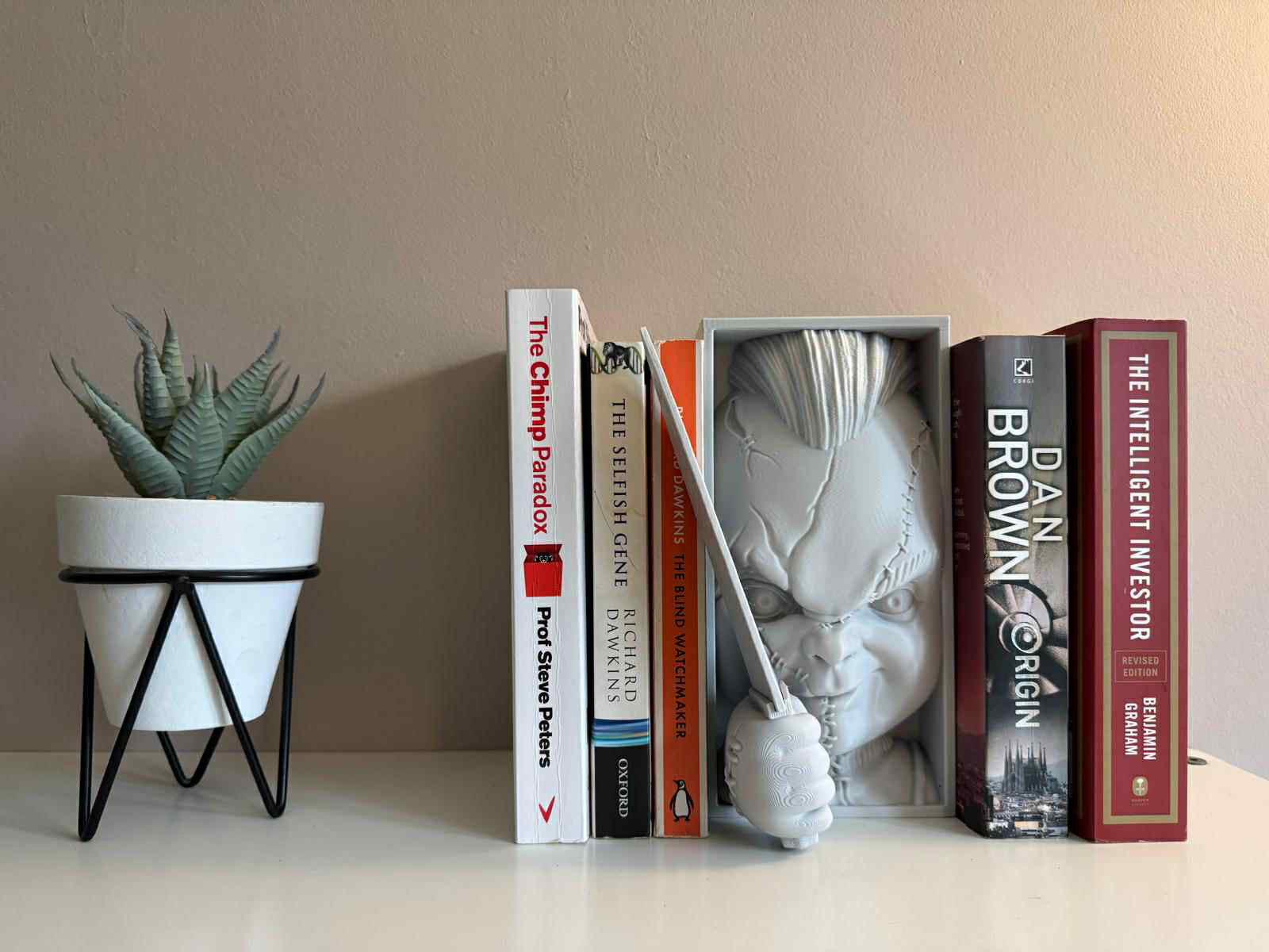 Chucky Horror Wall/ Book Nook Art – Halloween Knife BookEnd