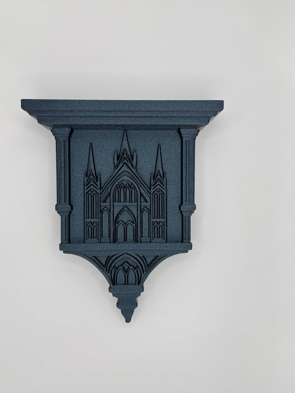 Gothic Wall Shelf Galaxy Black – Cathedral Style Display Ledge Dark Home Decor.