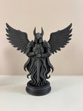 🖤 Dark Winged Knight Statue - Gothic Warrior Figurine - Black Home Decor