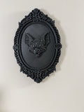 Gothic Bat Wall Art Frame - Dark Halloween Home Decor, Vampire Bat Design