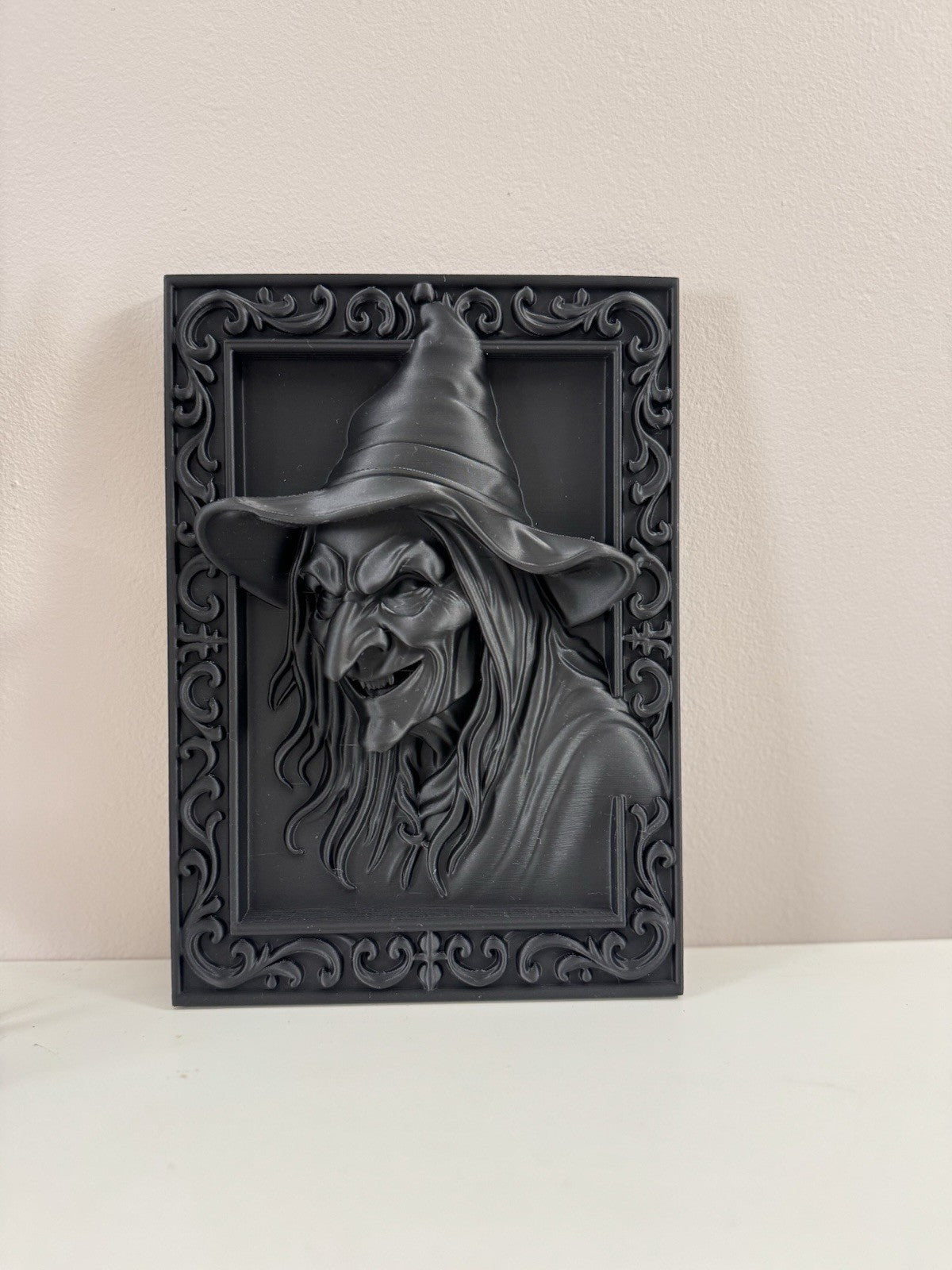 Black Gothic Witch Frame – Dark Aesthetic Decor, Witchcore Gift - 20*13 Cm