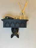 Gothic Bat Wall Shelf | Black Hanging Bat Decor | Dark Gothic Home Decor