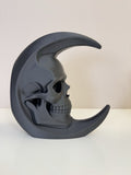 Gothic Skull Moon Book Nook – Dark Art Shelf Decor | Celestial Gothic Gift 17 cm