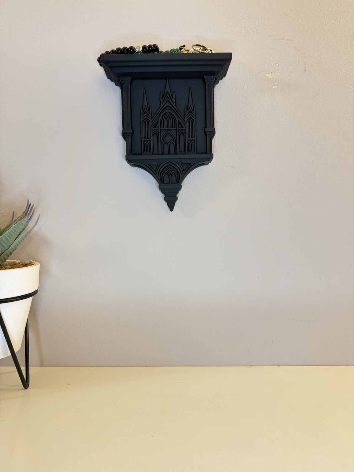 Gothic Cathedral Wall Shelf – Dark Decor Display Shelf | Gothic Home Decor