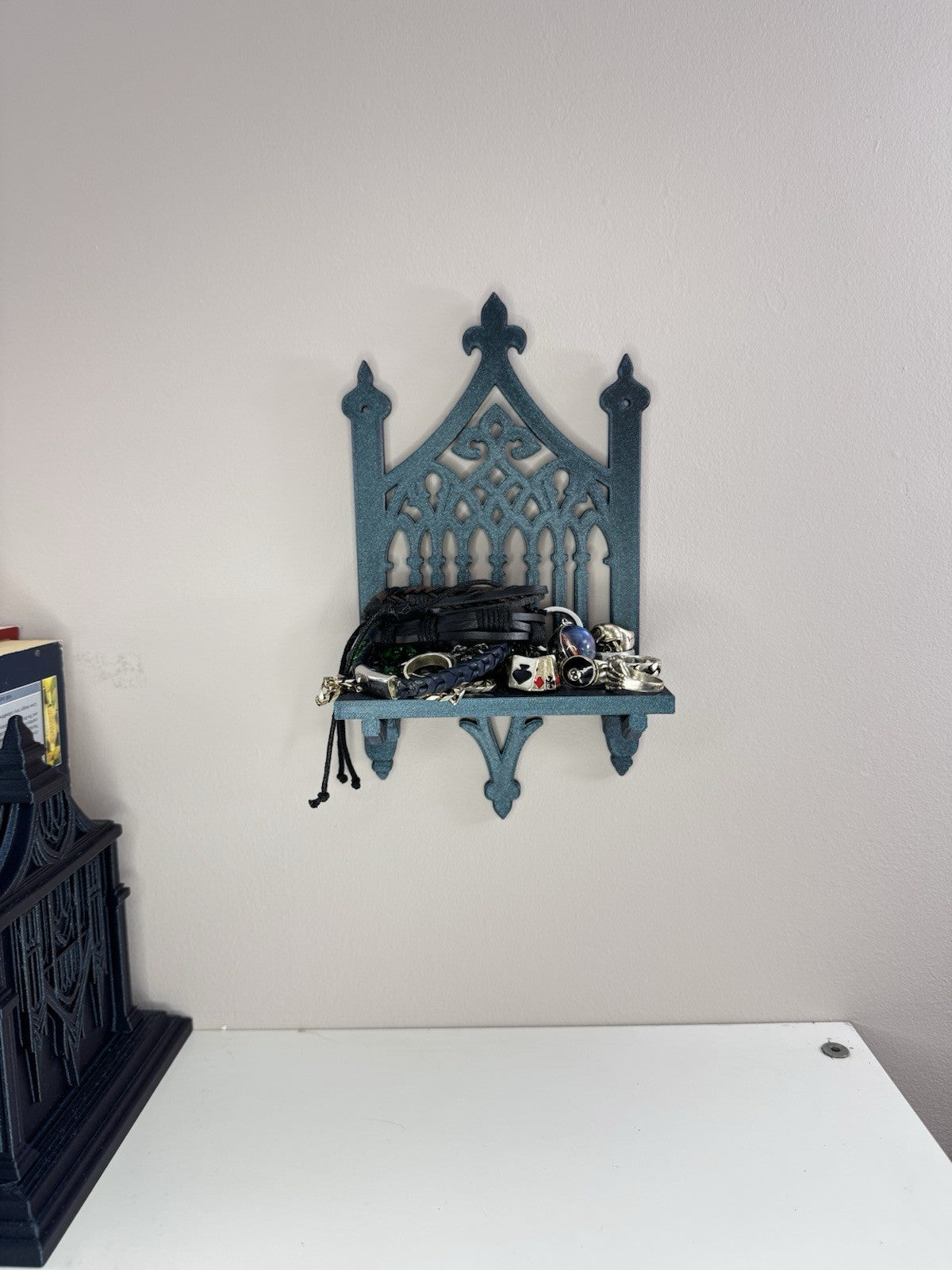 Gothic Wall Shelf – Galaxy Black Medieval Home Decor | Jewellery Display Shelf