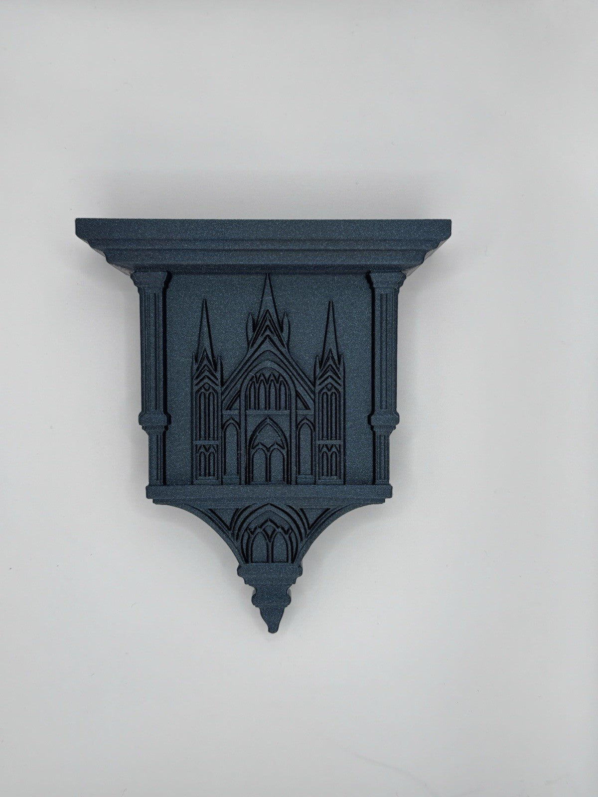 Gothic Wall Shelf Galaxy Black – Cathedral Style Display Ledge Dark Home Decor.