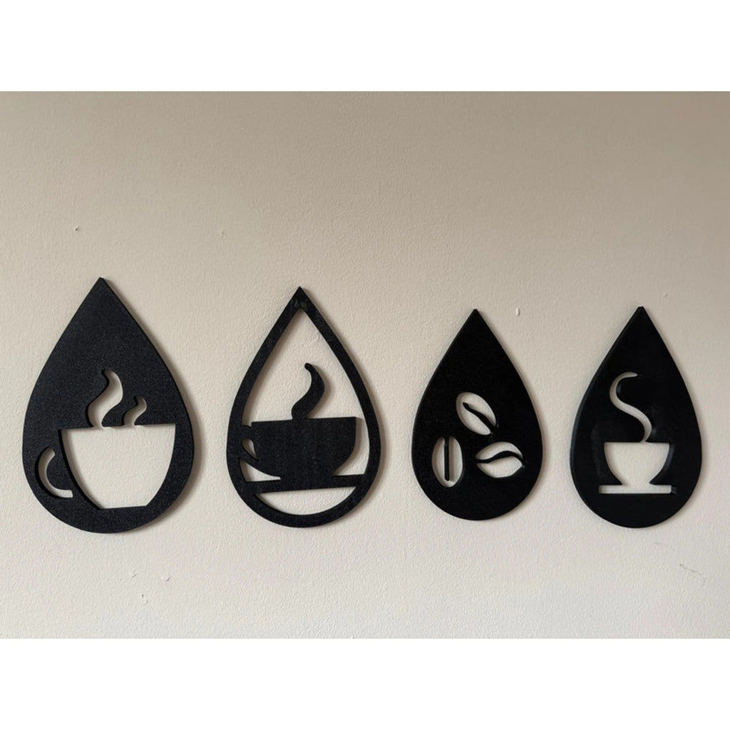 4 Frame Coffee Set, Wall Art Thick Frames.