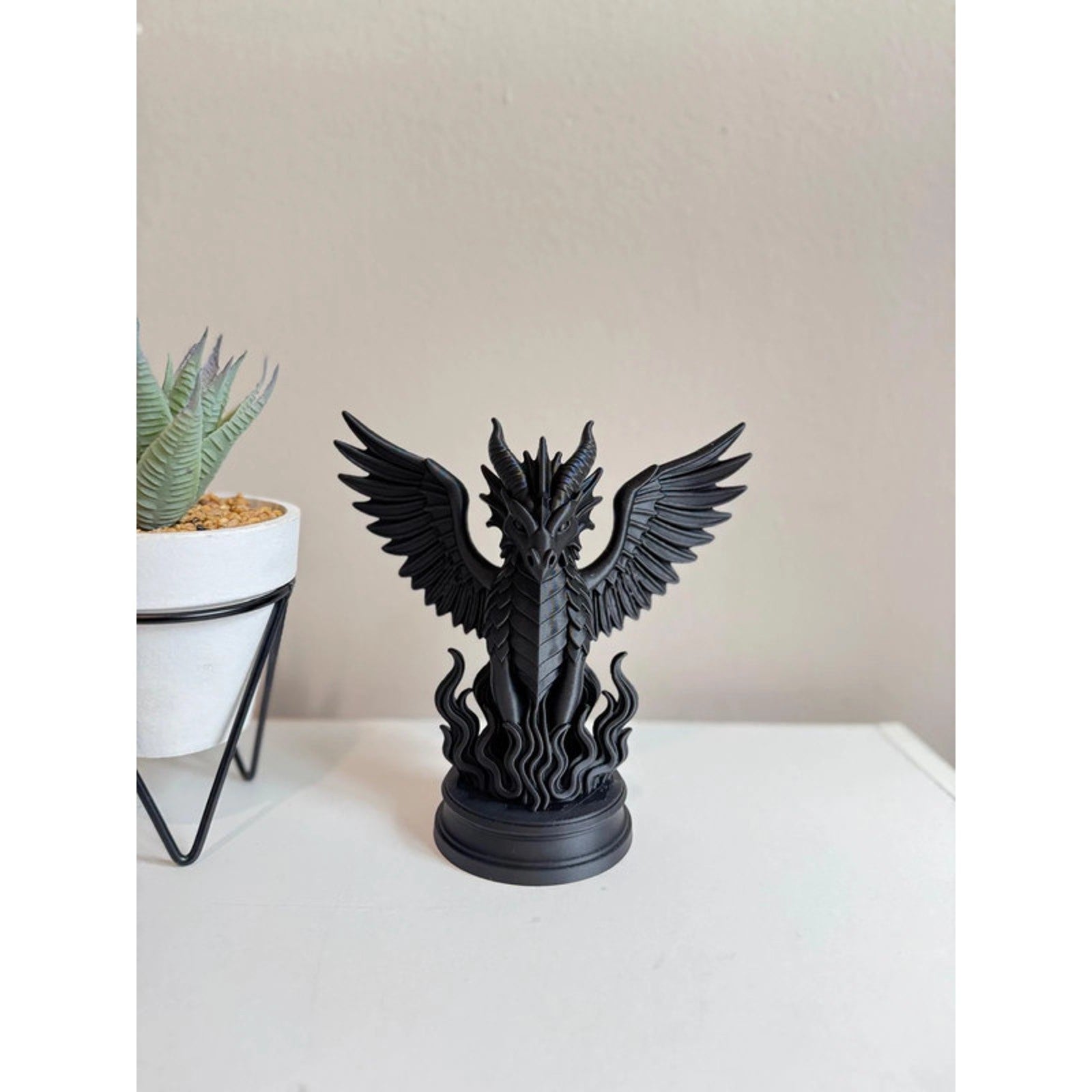Gothic Dragon Statue | Dark Fantasy Home Decor