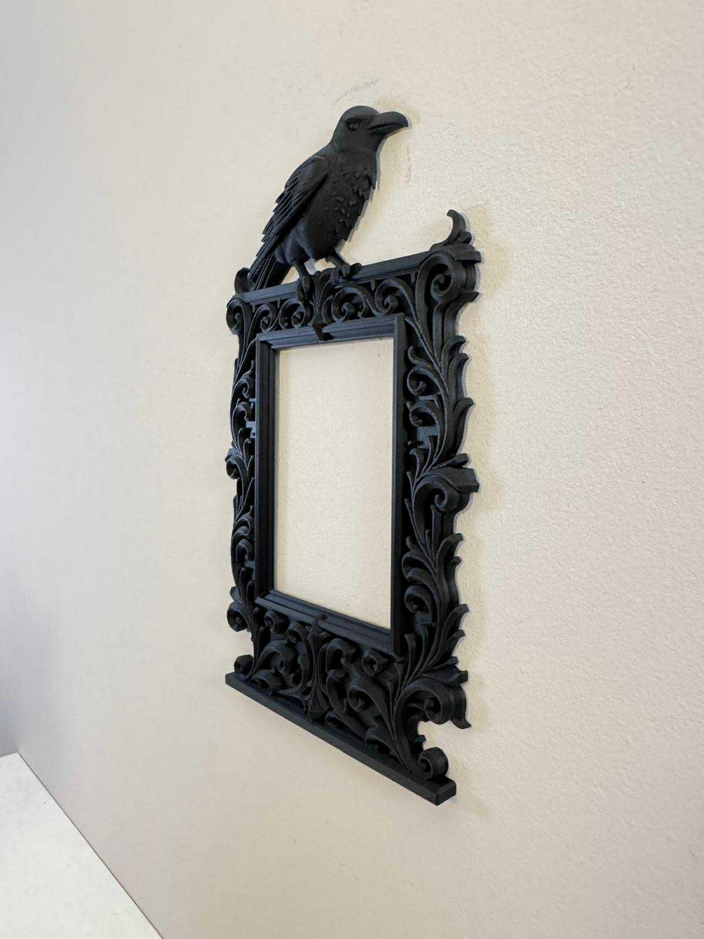 Gothic Raven Picture Frame | Dark Aesthetic Photo Frame | Crow Wall Decor | Vict