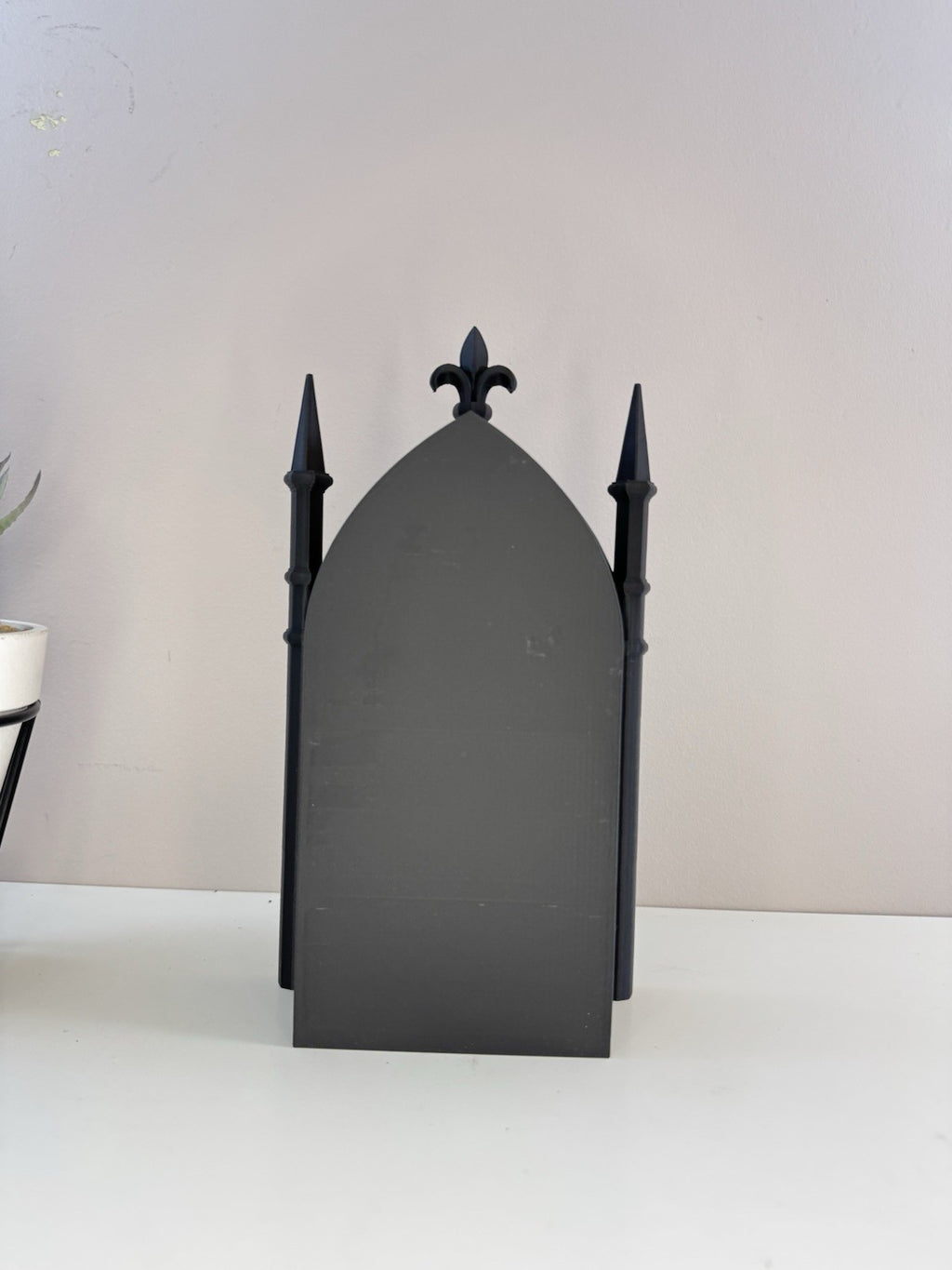 Gothic Cathedral Jewellery Shelf | Black Tabletop Ring & Necklace Organiser