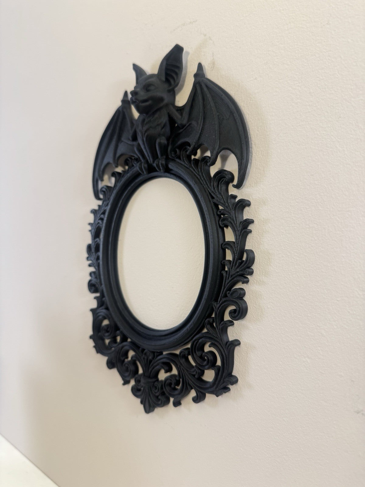Gothic Bat Frame – Black Victorian Wall Art, Home Decor - 27 x 16 Cm