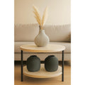 Set of 3 Modern Spiral Vases- Grey & Dark Grey Decorative Vase for Dried Flowers