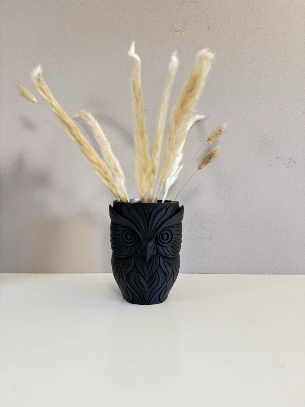 Gothic Owl Vase / Pen Holder – Black Desk & Home Decor | Unique Gothic Ornament