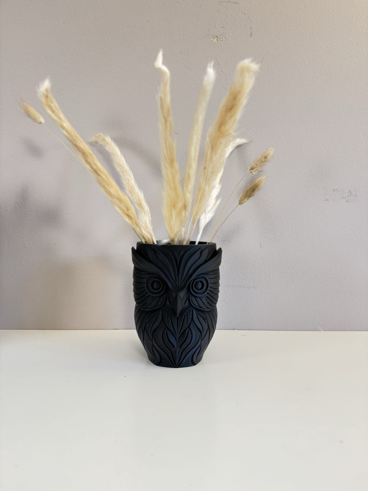 Gothic Owl Vase / Pen Holder – Black Desk & Home Decor | Unique Gothic Ornament