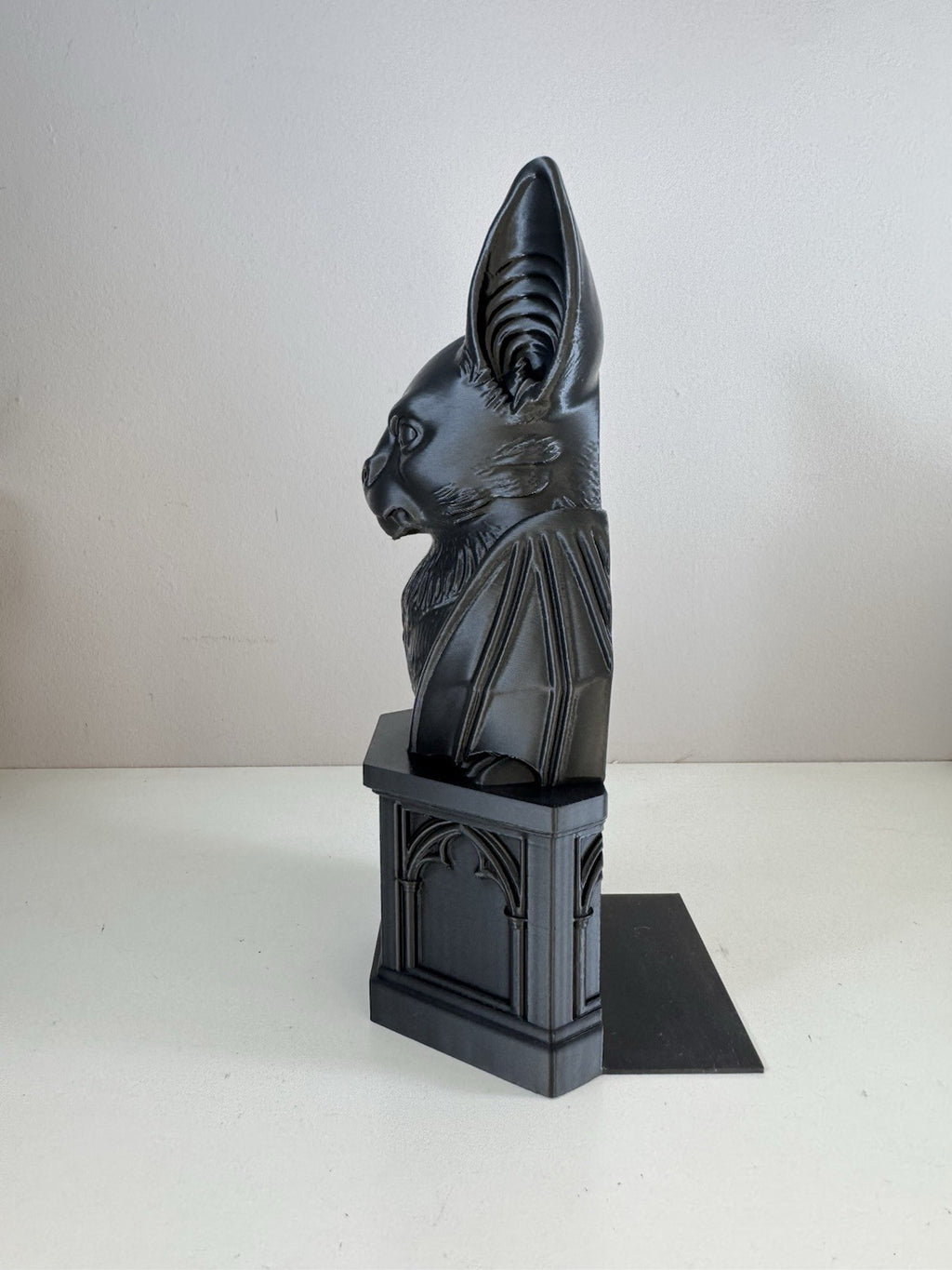 Gothic Bat Black Book Nook Bookend | Dark Fantasy Shelf Decor |  Home Decor