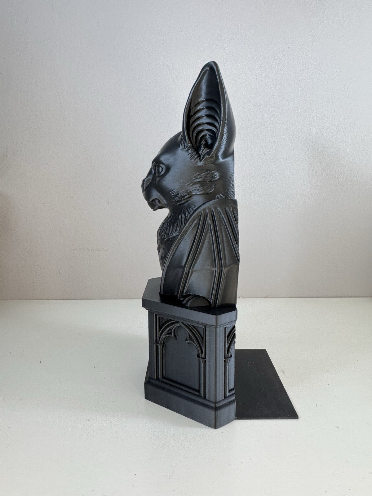 Gothic Bat Black Book Nook Bookend | Dark Fantasy Shelf Decor |  Home Decor