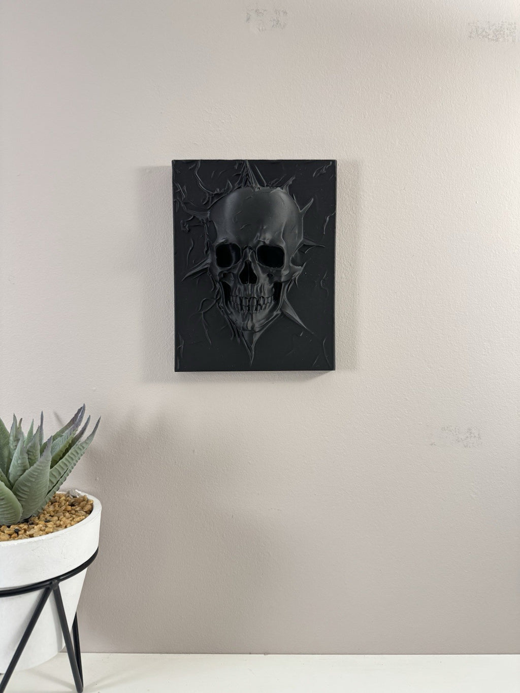 Gothic Skull Wall Art Plaque | Dark Academia & Macabre Home Decor