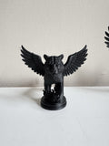 Gothic Tiger Statue - Black Wild Cat Figurine, Dark Animal Home Decor