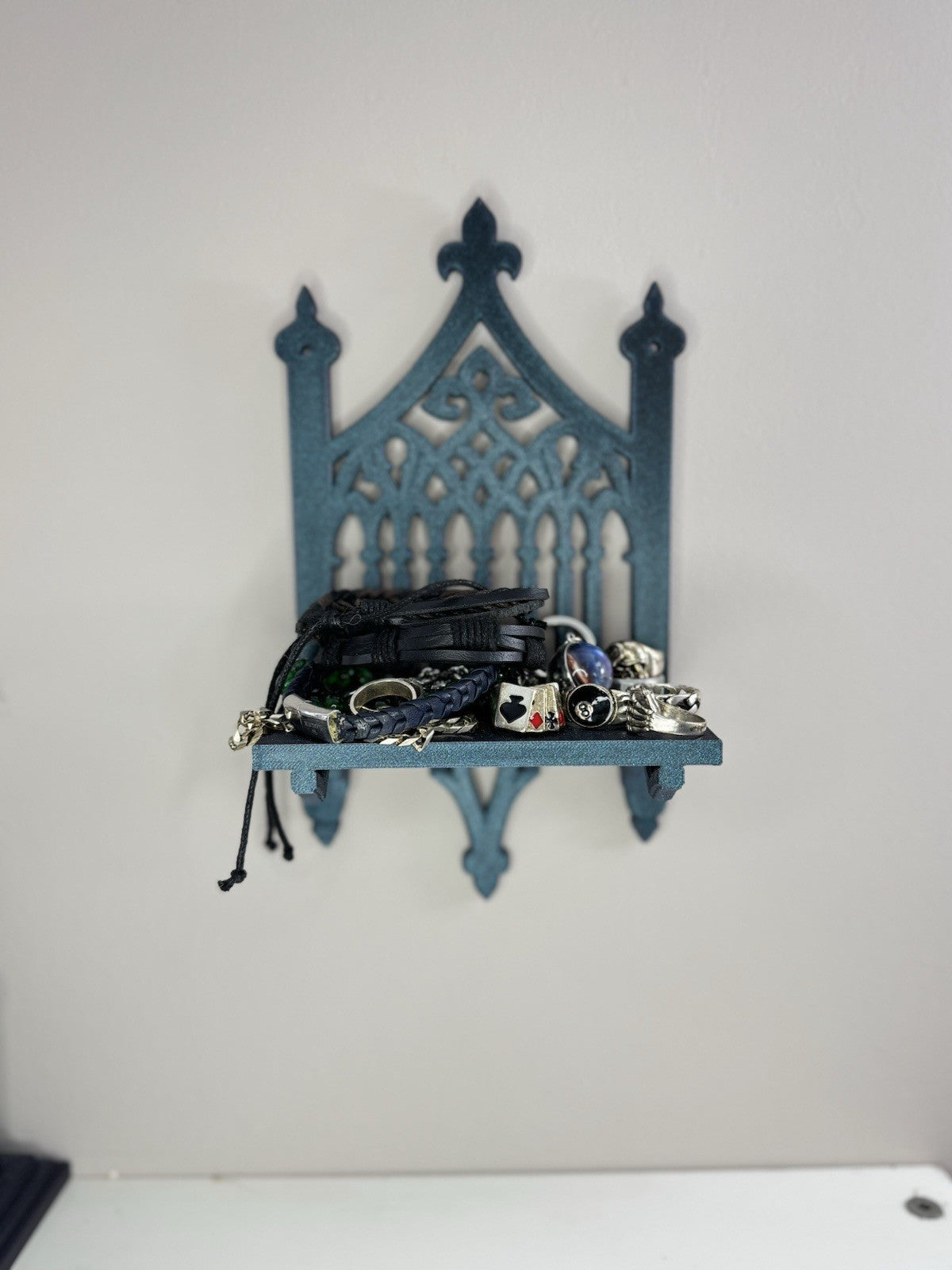 Gothic Wall Shelf – Galaxy Black Medieval Home Decor | Jewellery Display Shelf