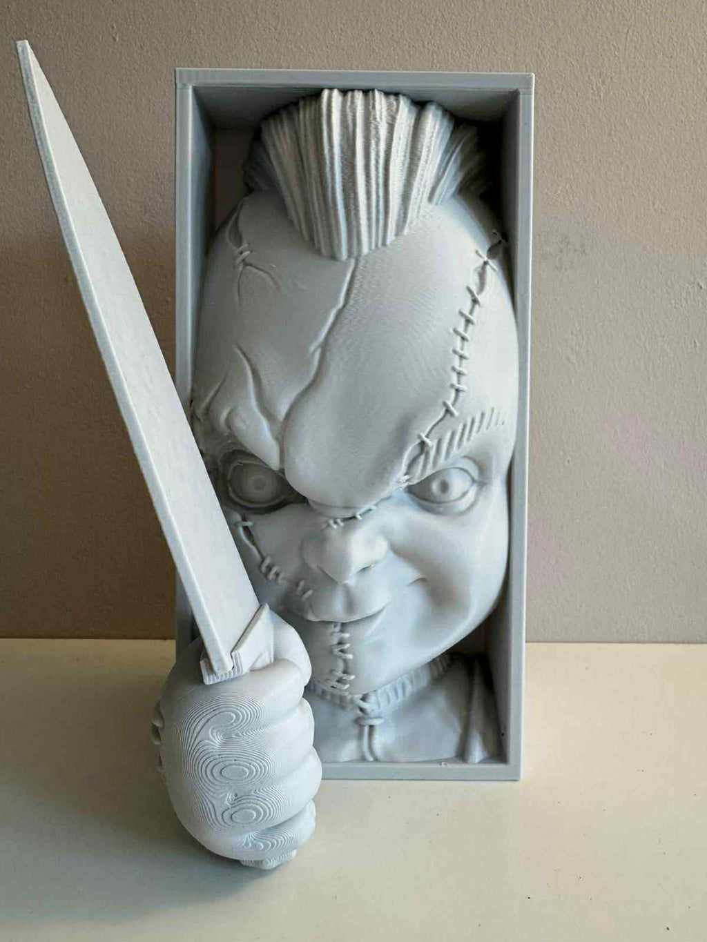 Chucky Horror Wall/ Book Nook Art – Halloween Knife BookEnd