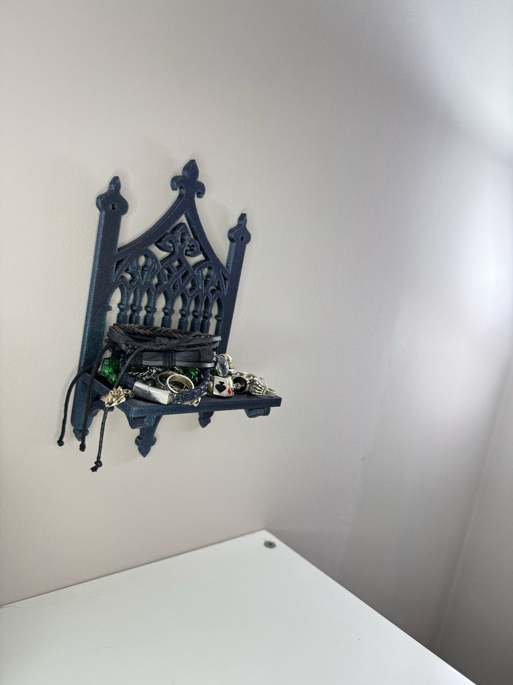 Gothic Wall Shelf – Galaxy Black Medieval Home Decor | Jewellery Display Shelf