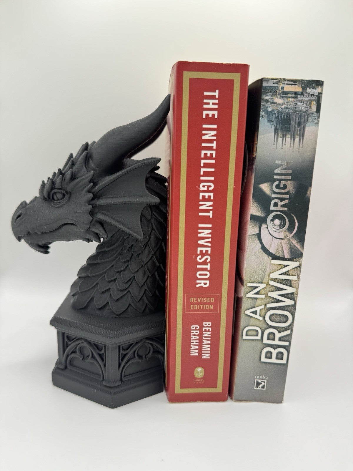 Dragon Bookend Gothic Fantasy Decor – Dragon Head Book Nook Display Ornament