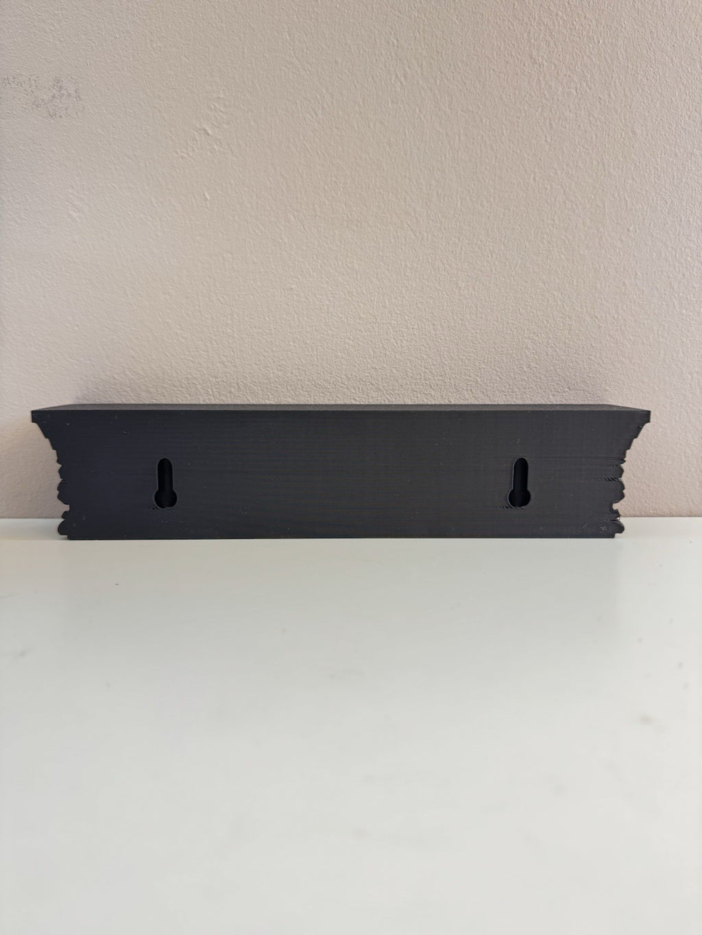 Gothic Black Wall Shelf | Compact Ornate Floating Shelf | Home Décor Display