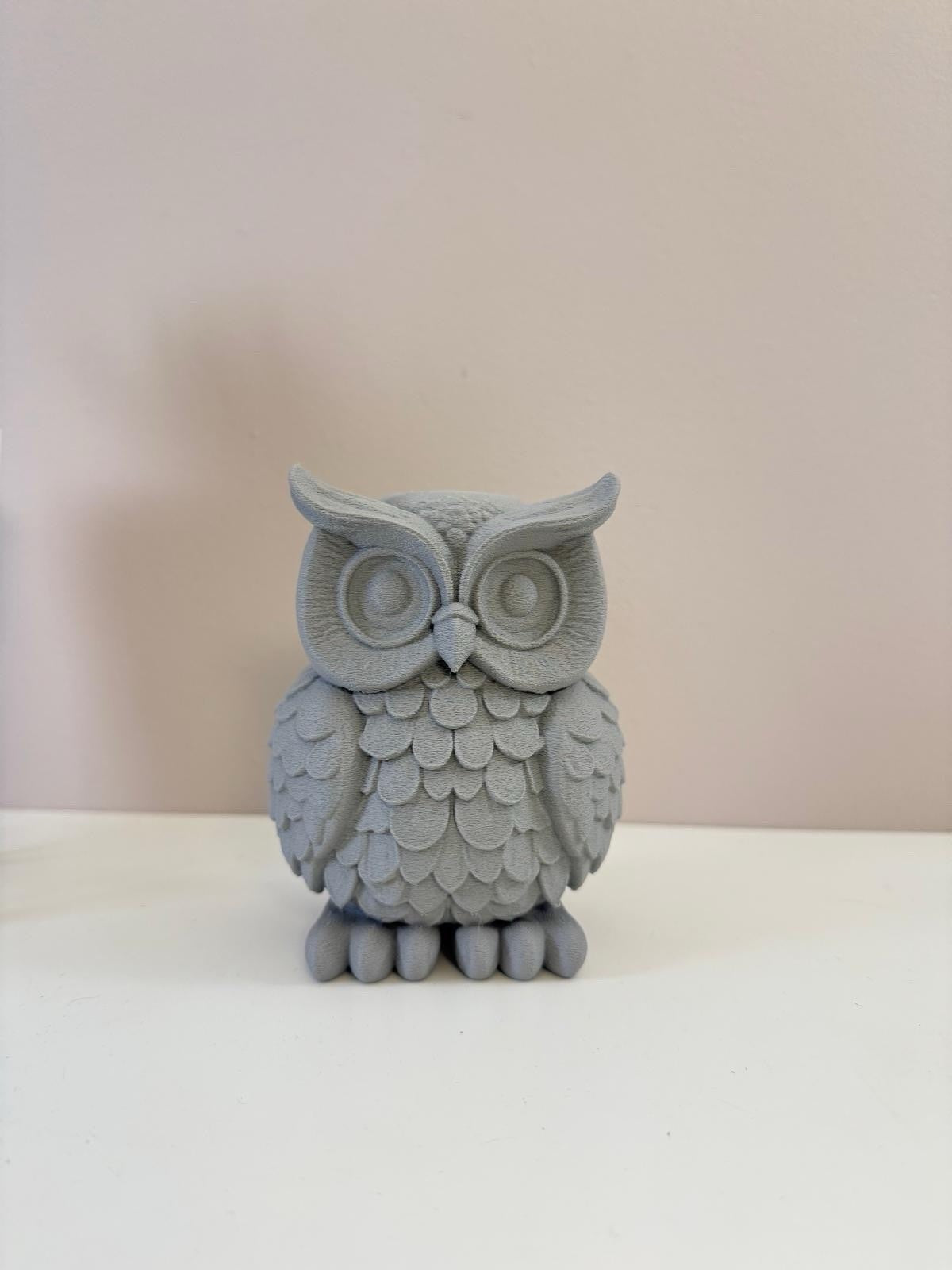 Owl Figurine – Miniature Statue, Shelf Ornament, Gift - Animal Home Decor