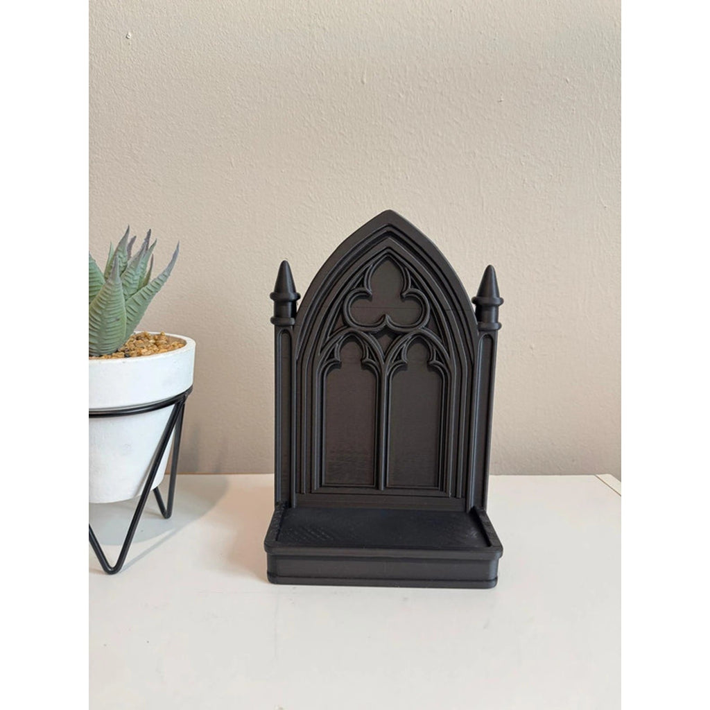 🖤 Gothic Cathedral Display Stand – Black Jewellery & Perfume Holder