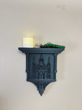 Gothic Wall Shelf Galaxy Black – Cathedral Style Display Ledge Dark Home Decor.