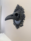 Gothic Raven Skull Wall Decor – Black Plague Doctor Style Frame
