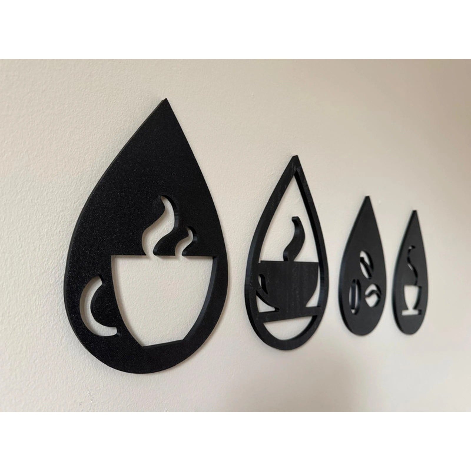 4 Frame Coffee Set, Wall Art Thick Frames.