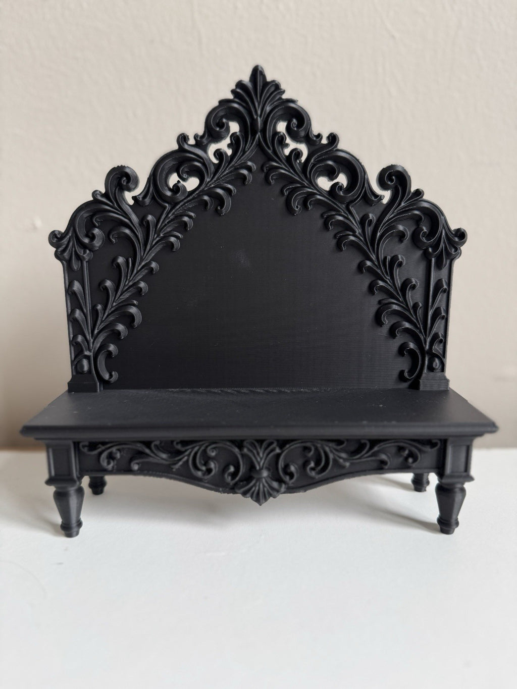 Black Gothic Cathedral Ornament Shelf – Baroque Jewelry & Trinket Holder - 20 cm