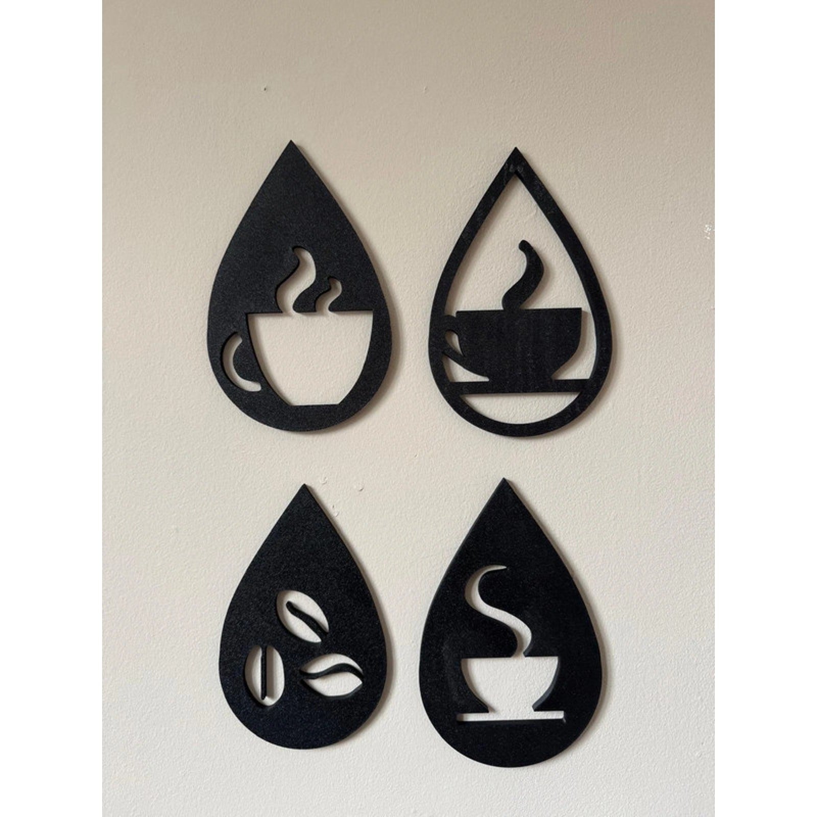 4 Frame Coffee Set, Wall Art Thick Frames.