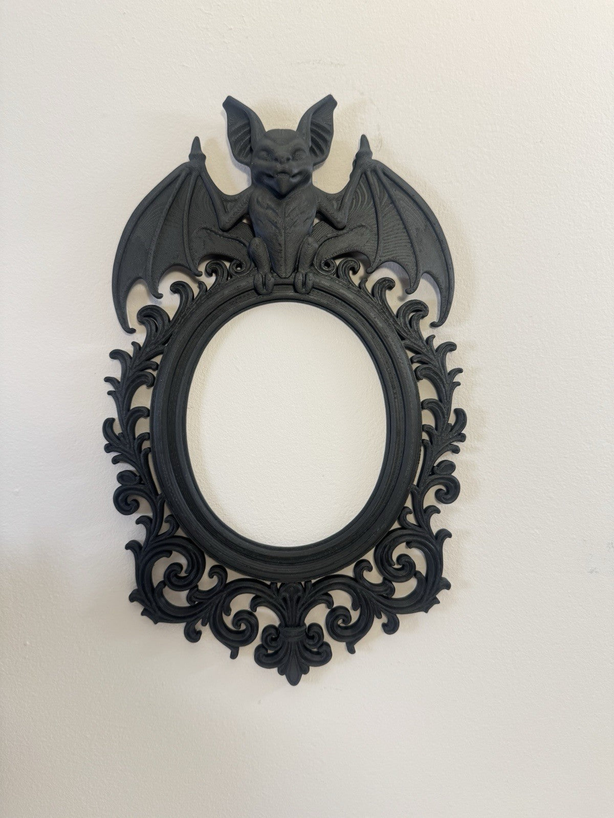 Gothic Bat Frame – Black Victorian Wall Art, Home Decor - 27 x 16 Cm