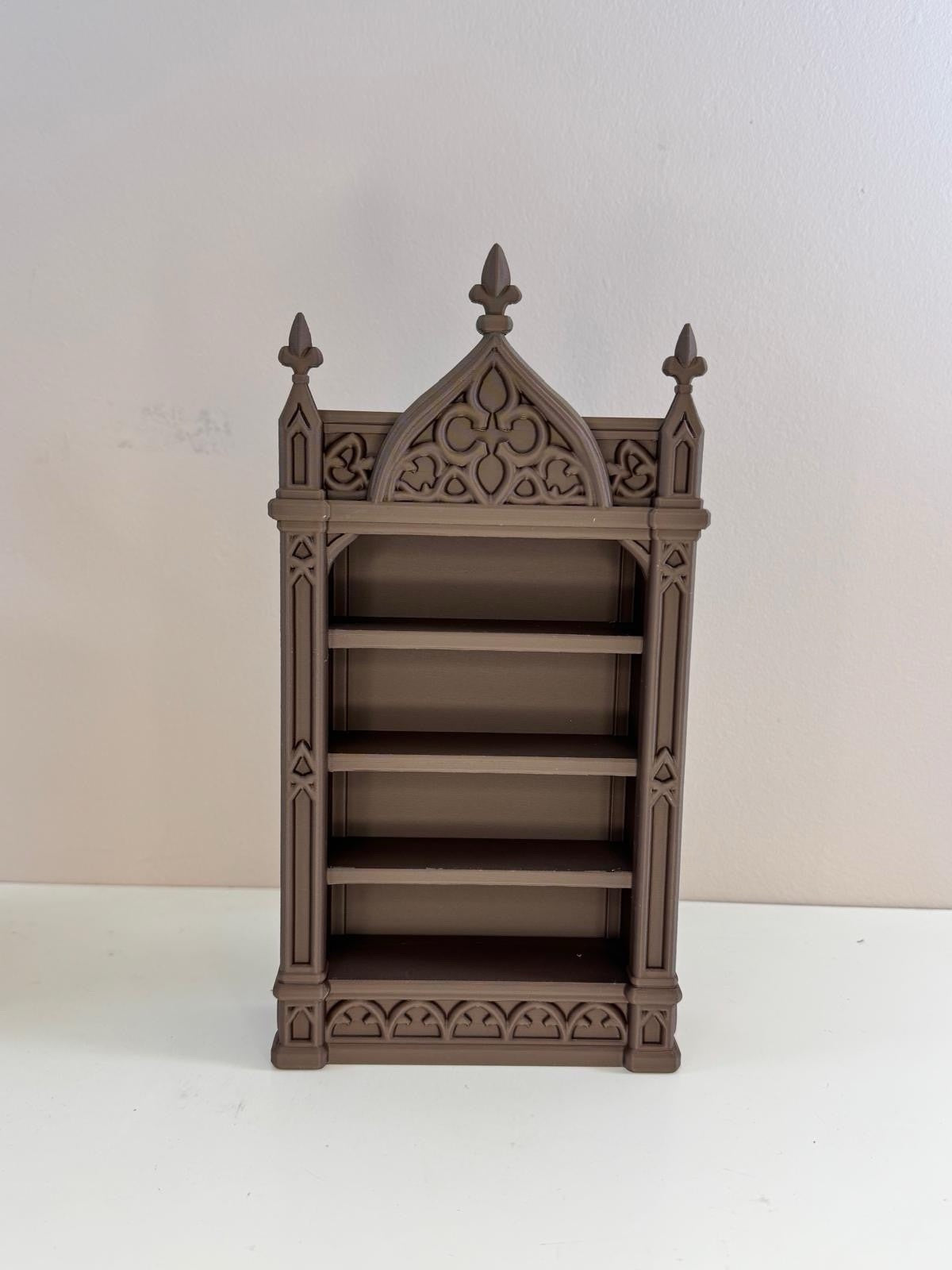 Gothic Jewellery Shelf Display | Chocolate brown Cathedral Shelf Home Decor