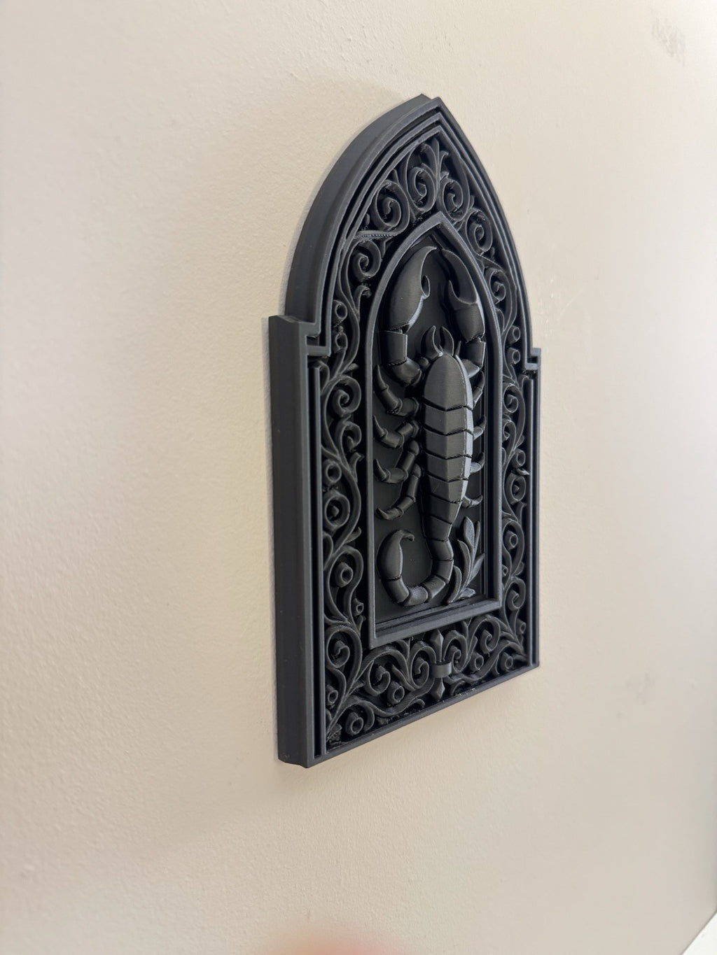 Gothic Scorpion Wall Plaque | Dark Aesthetic Decor | Scorpio Zodiac Wall Art