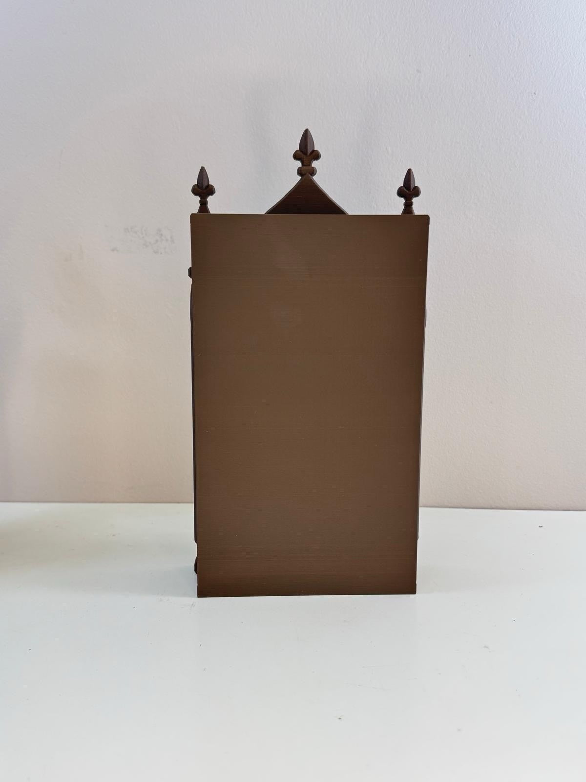 Gothic Jewellery Shelf Display | Chocolate brown Cathedral Shelf Home Decor