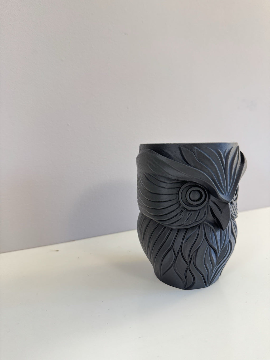 Gothic Owl Vase / Pen Holder – Black Desk & Home Decor | Unique Gothic Ornament