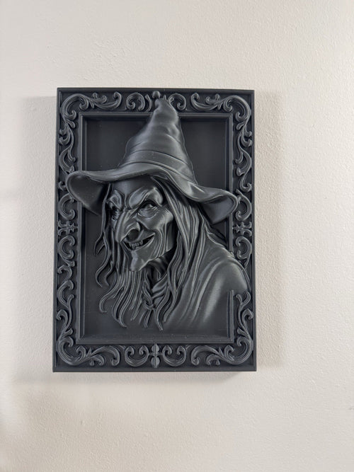 Black Gothic Witch Frame – Dark Aesthetic Decor, Witchcore Gift - 20*13 Cm