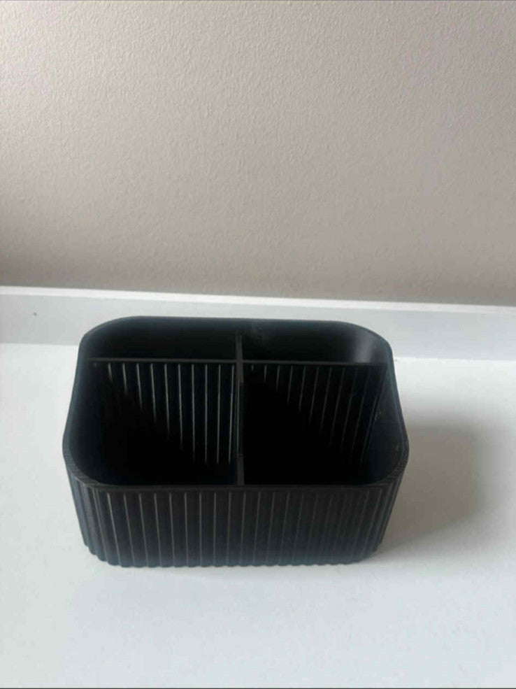 Modern Black Desk Organiser – Pen & Stationery Storage Holder