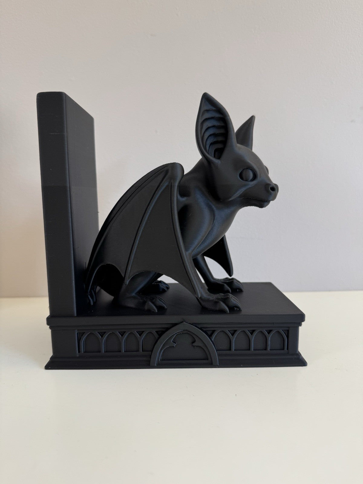 Bat Book End – Book Shelf Insert & Bookend, Gothic Decor.