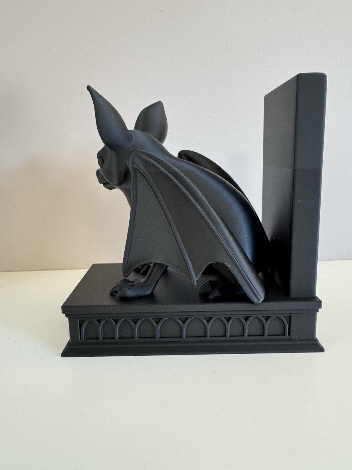 Bat Book End – Book Shelf Insert & Bookend, Gothic Decor.