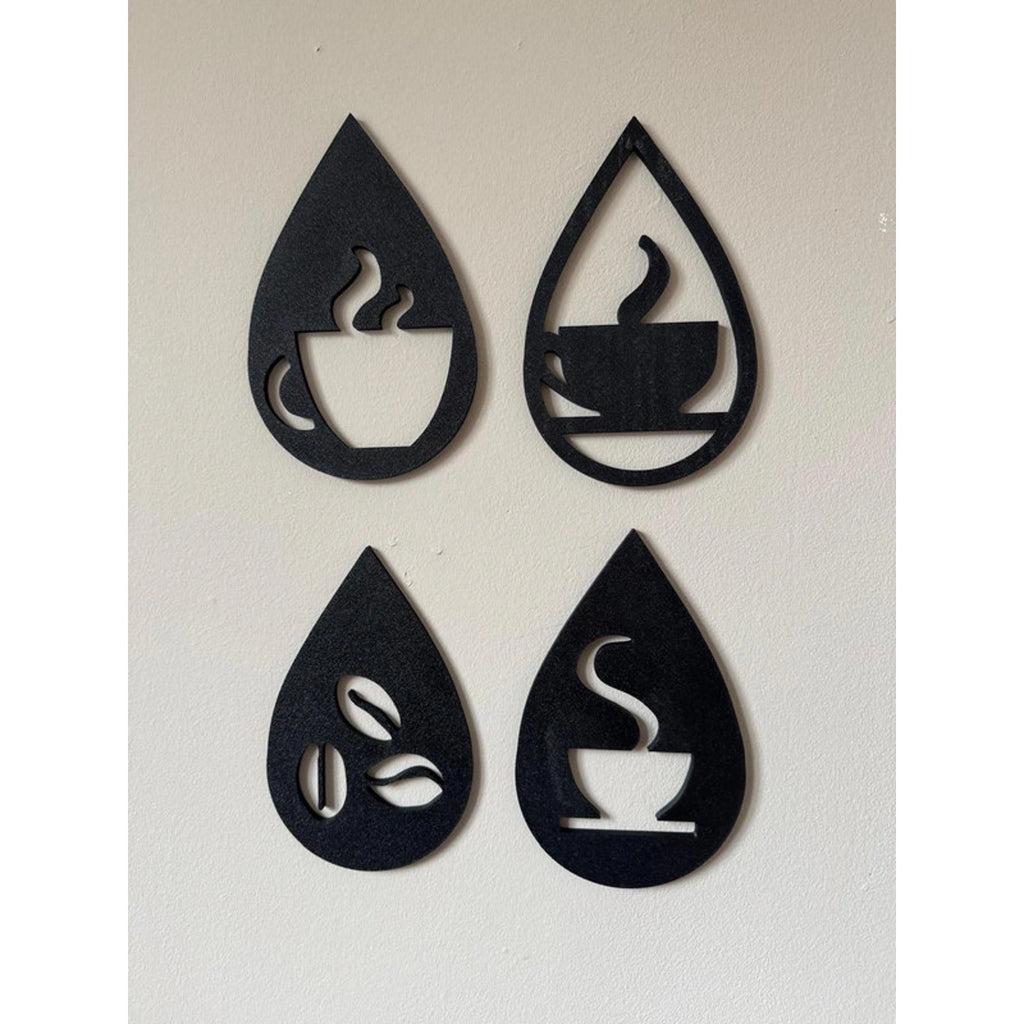 4 Frame Coffee Set, Wall Art Thick Frames.