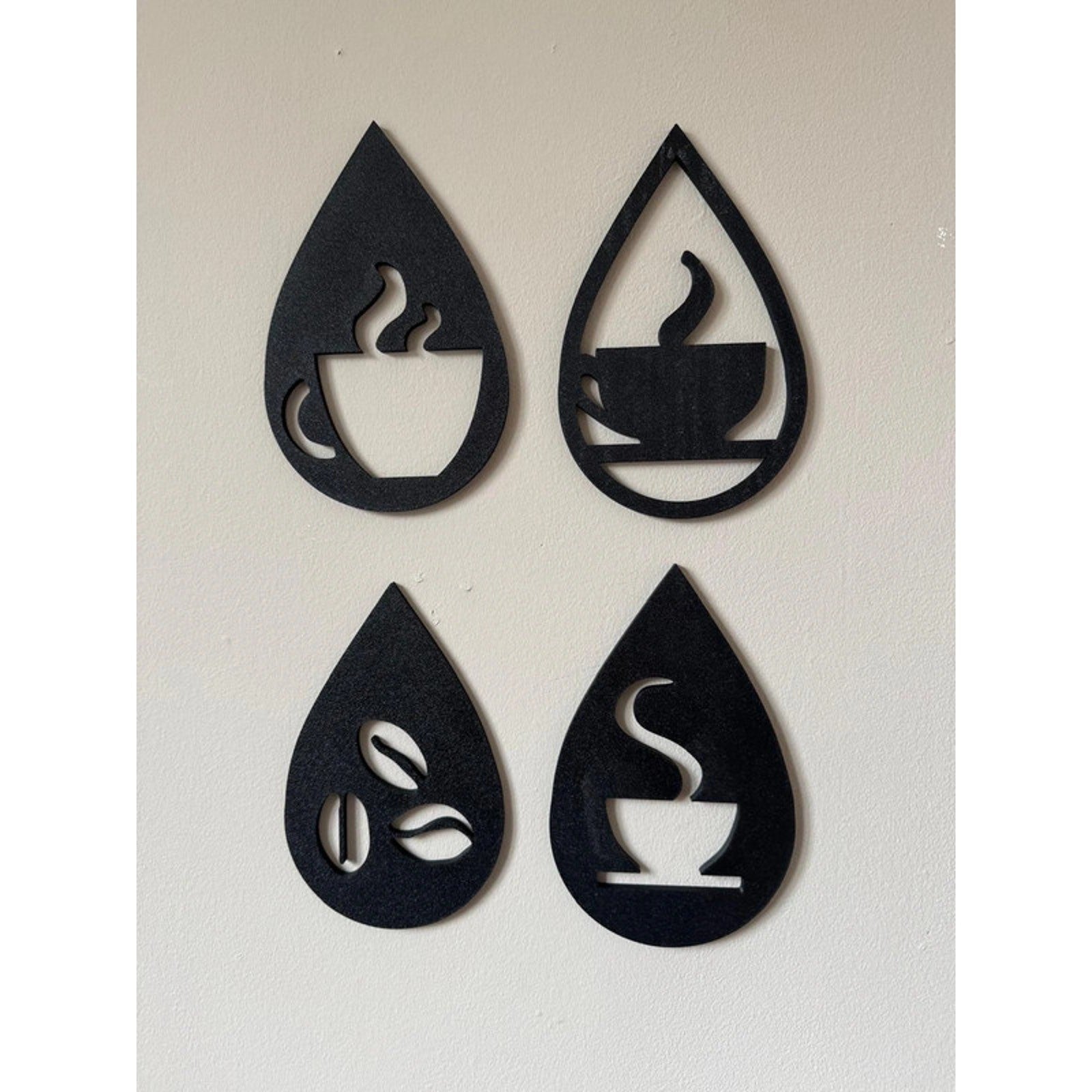 4 Frame Coffee Set, Wall Art Thick Frames.