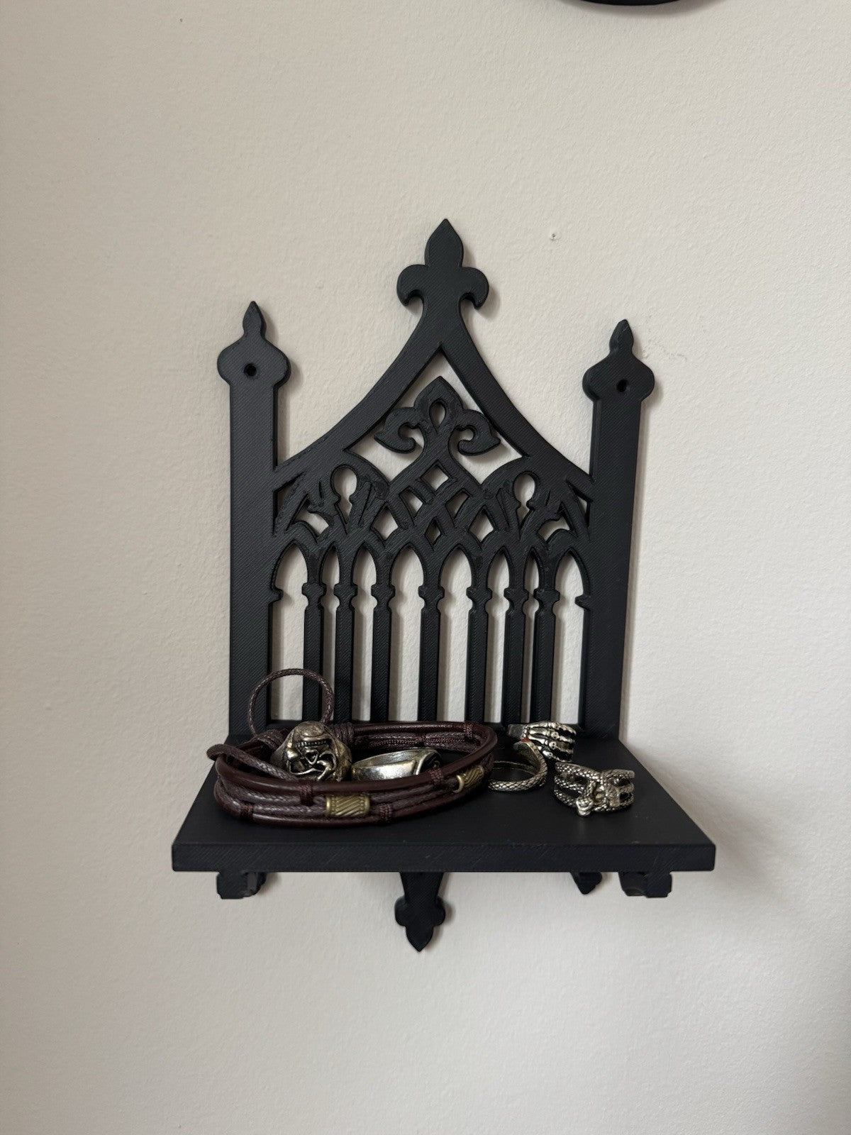 Gothic Wall Shelf – Black Mini Display Shelf/ Jewelry Holder – Gothic Home Decor