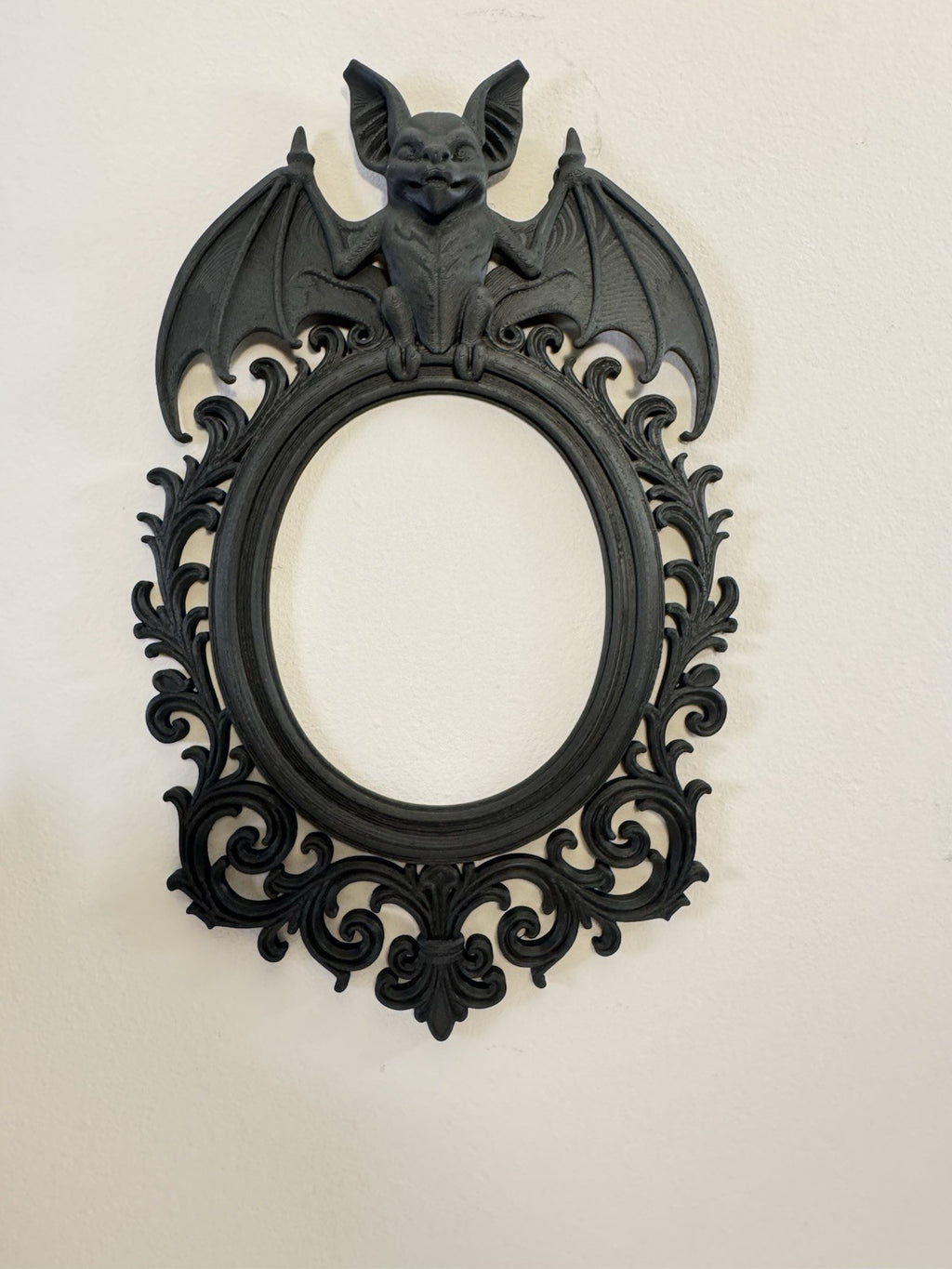Gothic Bat Frame – Black Victorian Wall Art, Home Decor - 27 x 16 Cm