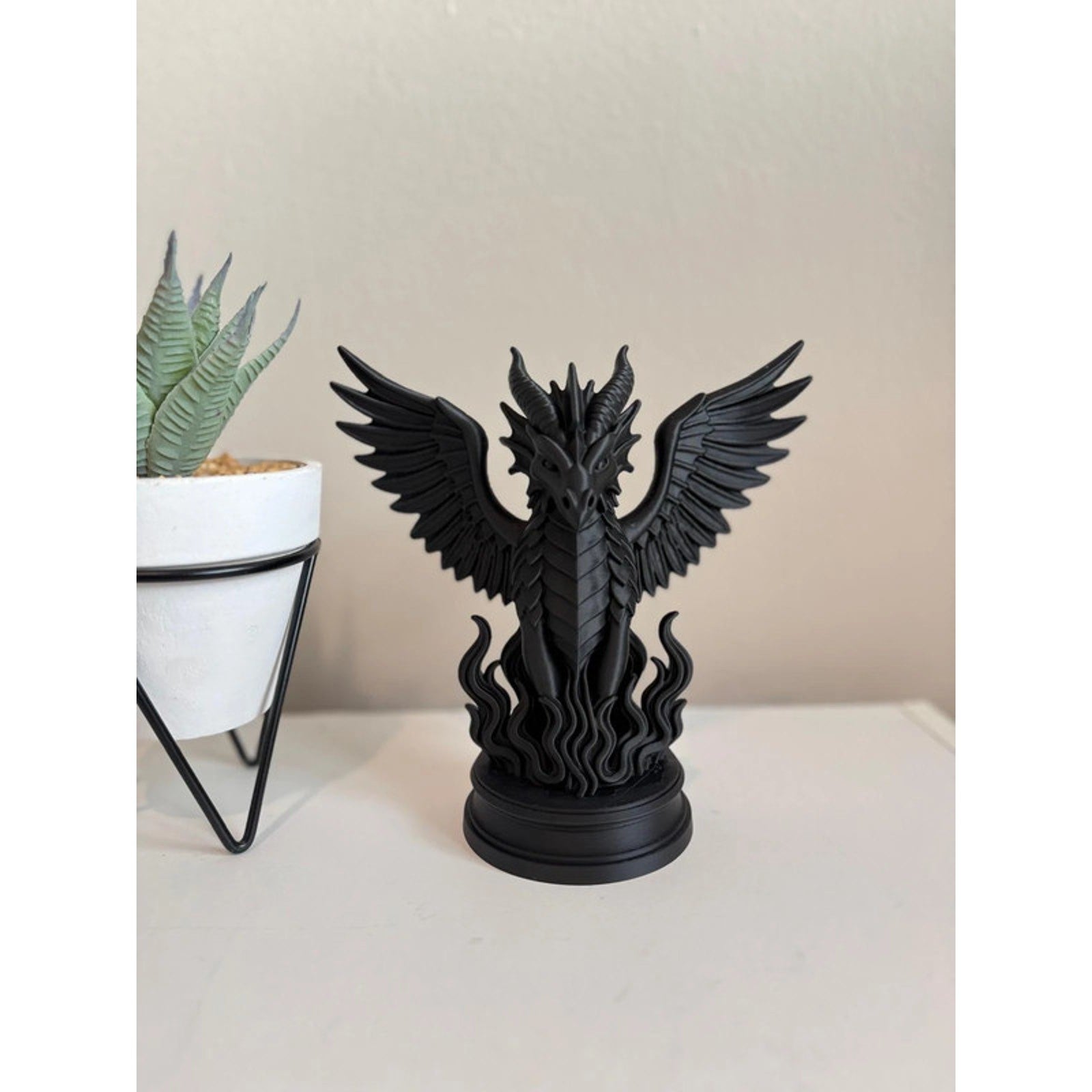 Gothic Dragon Statue | Dark Fantasy Home Decor