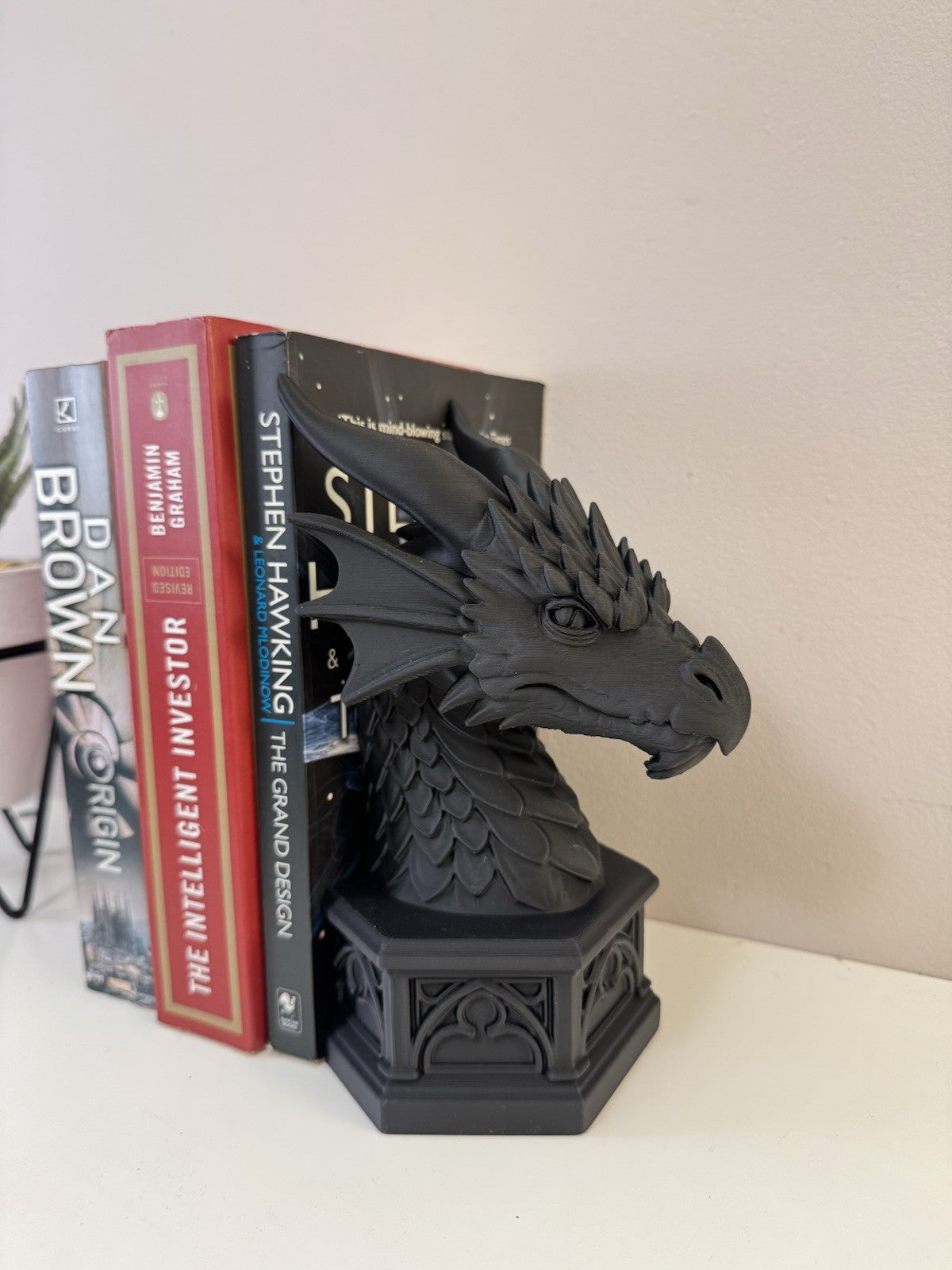 Dragon Bookend Gothic Fantasy Decor – Dragon Head Book Nook Display Ornament